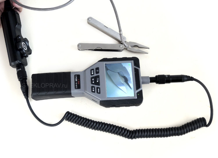   Эндоскоп Q-333-6мм-1м HD 1МП управляемая камера с пружинным удлинителем soft
