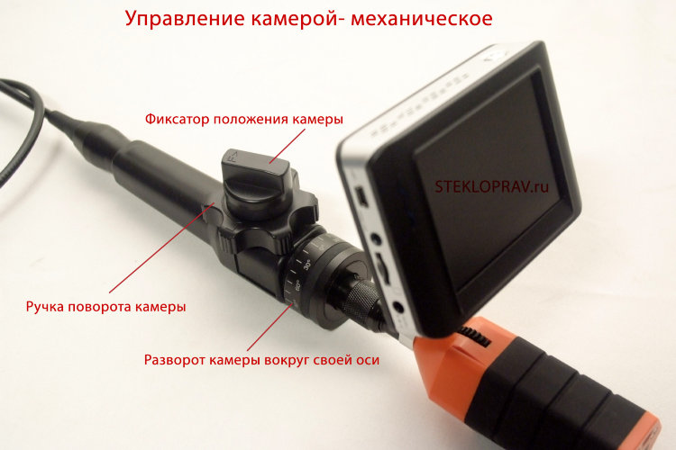 Видеоэндоскоп T-333-5,8мм-1м управляемая камера, WiFi соединение монитора с рукояткой