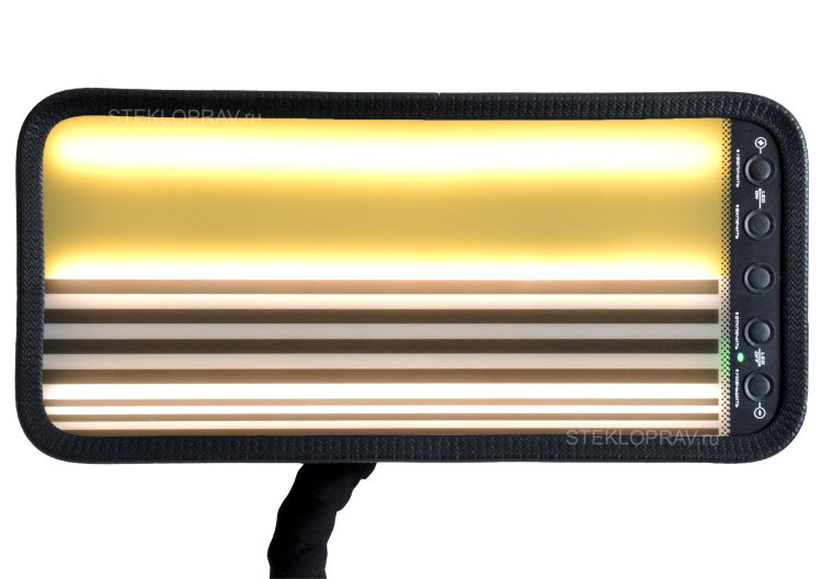 Лампа PDR Led 55 420*200 (5 полос) с рассеивателем зебра+желтый