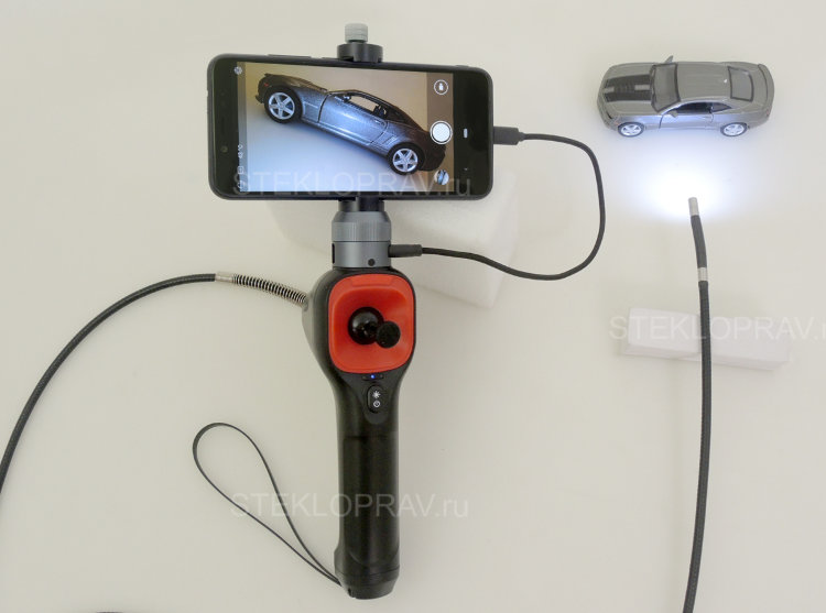 Управляемый джойстиком USB эндоскоп DELTA R-60-6,2мм-2м joystick с термодатчиком. Обзор на 360 гр. Android, iOS
