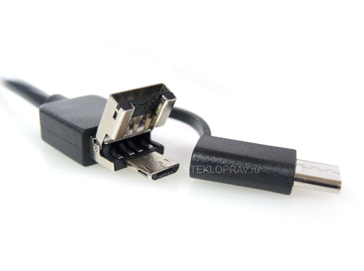 USB эндоскоп IN-101-8мм-3м-dual с разъемом "3 в 1" - microUSB, Type-C, USB