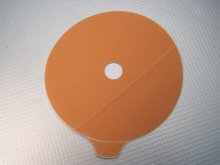 Оранжевый абразивный круг для полировки автостекла, диаметр 75 мм., 3М.