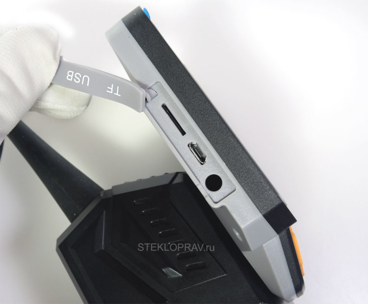 Эндоскоп IN-86-8мм-1м или 2м (на выбор) push со съемным монитором 4,3 дюйма и управляемой камерой 180' 