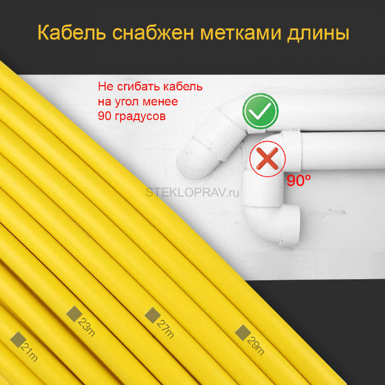  Технический эндоскоп GR-03-23мм для труб и канализации, кабель на выбор длиной 20-50м