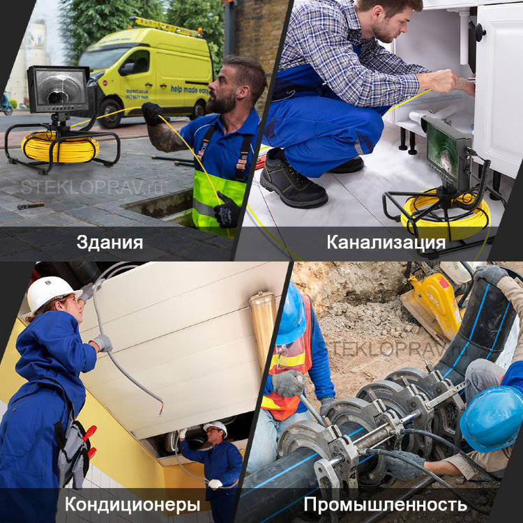  Технический эндоскоп GR-03-23мм для труб и канализации, кабель на выбор длиной 20-50м