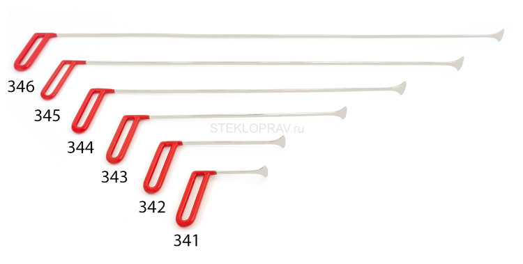 Набор PDR крюков "китовый хвост" № 341-346 с 35-мм наконечниками