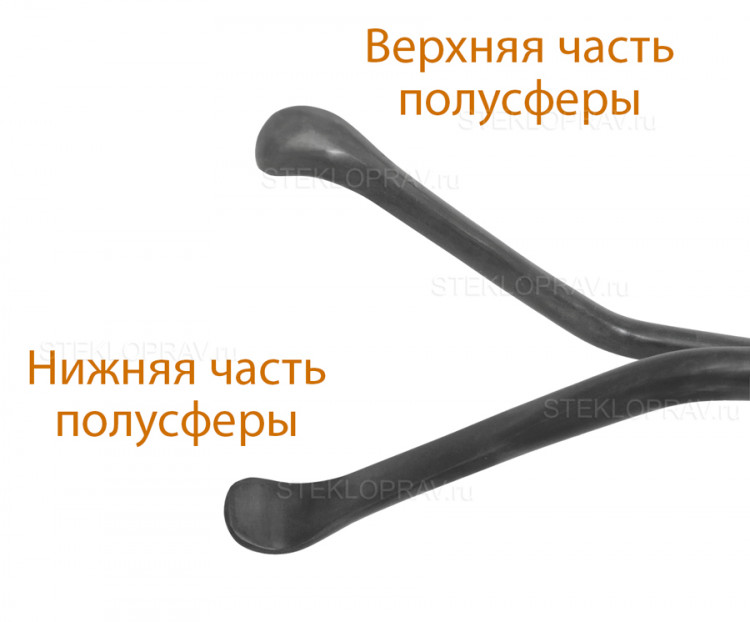 PDR крюк Кобра Полусфера 630 из стали с воронением №1225K