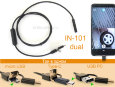 USB эндоскоп IN-101-8мм-1м-dual с разъемом "3 в 1" - microUSB, Type-C, USB