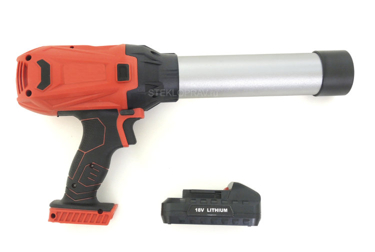 AIRGUN Пистолет для нанесения герметика (300мл и 600мл), аккумуляторный со встроенным компрессором