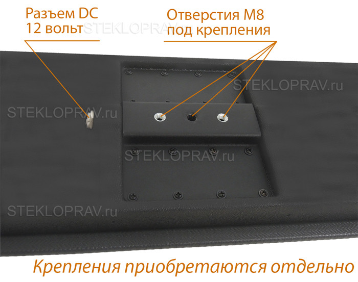 Плафон PDR Led 801 800*170 бюджетный с крепежным отверстием М8 (4 полосы) WC-WC. Электрон / механик - управление на выбор