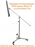 Плафон PDR Led 801 800*170 бюджетный с крепежным отверстием М8 (4 полосы) WC-WC. Электрон / механик - управление на выбор