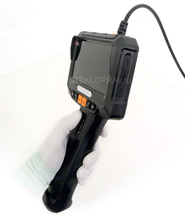 Эндоскоп IN-100-6,2мм-2м soft с большим IPS монитором 5 дюймов и управляемой камерой на 360'