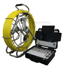 Канализационный эндоскоп KNR-28HD-50мм-60м,120м с 10-дюймовым IPS монитором. Камера с панорамированием и наклоном