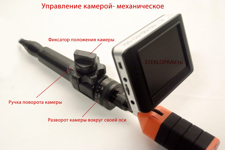 Видеоэндоскоп T-333-14мм-0,6м управляемая камера, WiFi соединение монитора с рукояткой