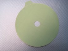 Зеленый абразивный круг для полировки автостекла, диаметр 75 мм., 3М.