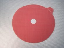 Красный абразивный круг для полировки автостекла, диаметр 75 мм., 3М.
