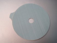 Голубой абразивный круг для полировки автостекла, диаметр 75 мм., 3М.