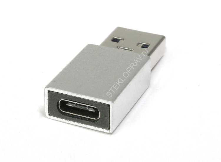 Переходник-адаптер Type-C - USB цвет серебристый